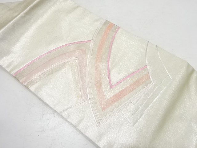 地紙模様刺繍名古屋帯